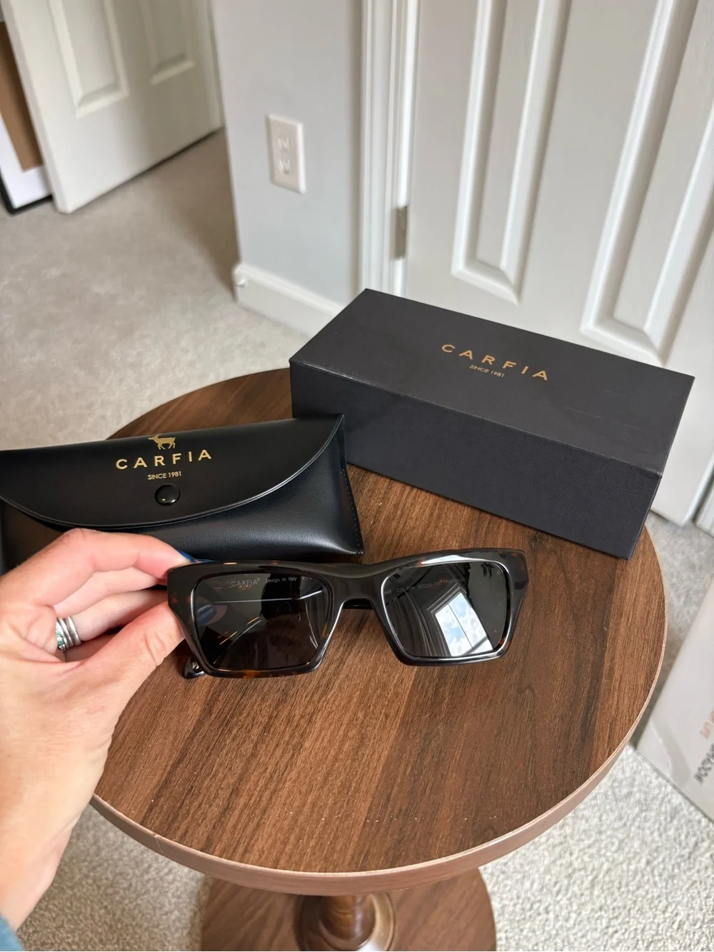 Women’s Carfia Square Cat-Eye Polarized Sunglasses Tortoise Frame- NWT